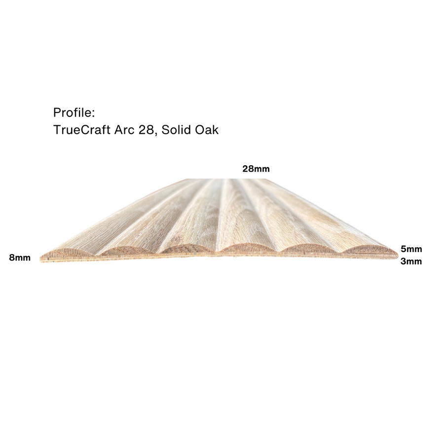 TrueCraft Arc 28, Solid Wood Panel - Arc 28 Solid Oak Flex
