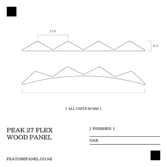 Peak Flex Oak Wood Panel - Peak 27 Flex