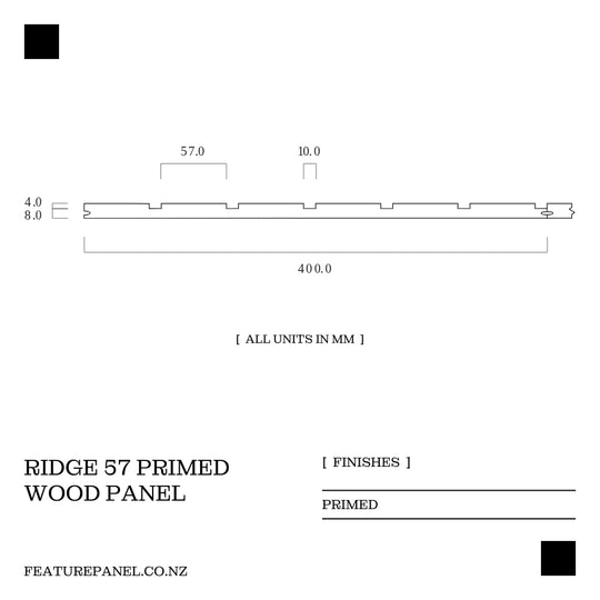 Ridge Primed Wood Panel - Ridge 57