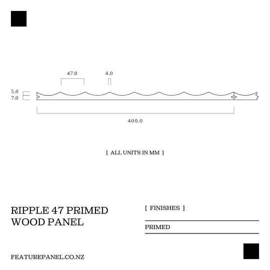 Ripple Primed Wood Panel - Ripple 47