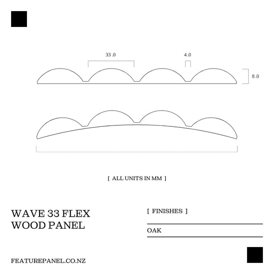 Wave Flex Oak Wood Panel - Wave 33 Flex