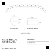 Wave 41 Flow Oak Wood Panel - Wave 41 Flow