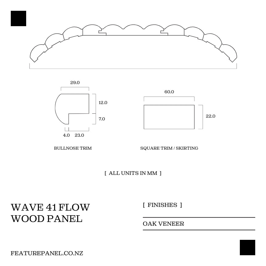 Wave 41 Flow Oak Wood Panel - Wave 41 Flow