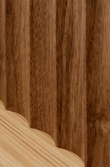 Ripple 60 Flow Black Walnut Wood Panel - Ripple 60 Flow