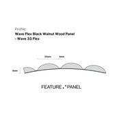 Wave Flex Black Walnut Wood Panel- Wave 33 Flex
