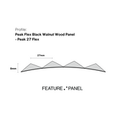 Peak Flex Black Walnut Wood Panel - Peak 27 Flex
