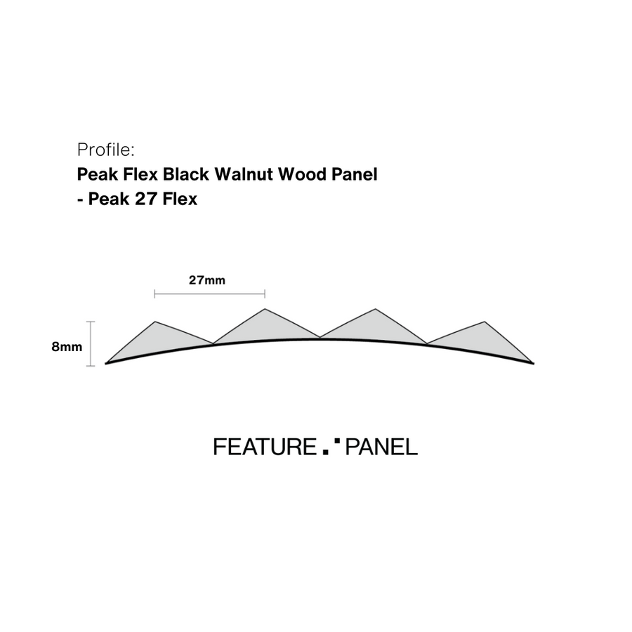 Peak Flex Black Walnut Wood Panel - Peak 27 Flex