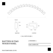 Batten Oak T&G Wood Panel -  Batten 10