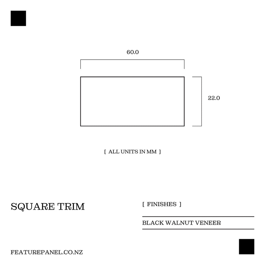 Black Walnut Square Trim