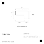 Capping- Black Walnut - Feature Panel 