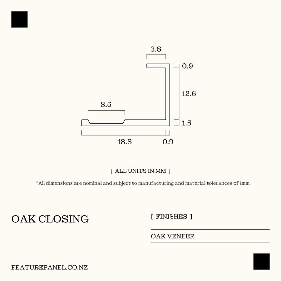 OAK VENEER ALUMINIUM CLOSING
