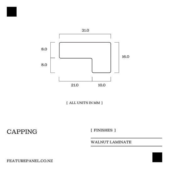 Capping -Walnut - Feature Panel 