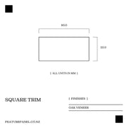 Oak Square Trim Feature Panel 