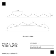 Peak Flex Black Walnut Wood Panel - Peak 27 Flex