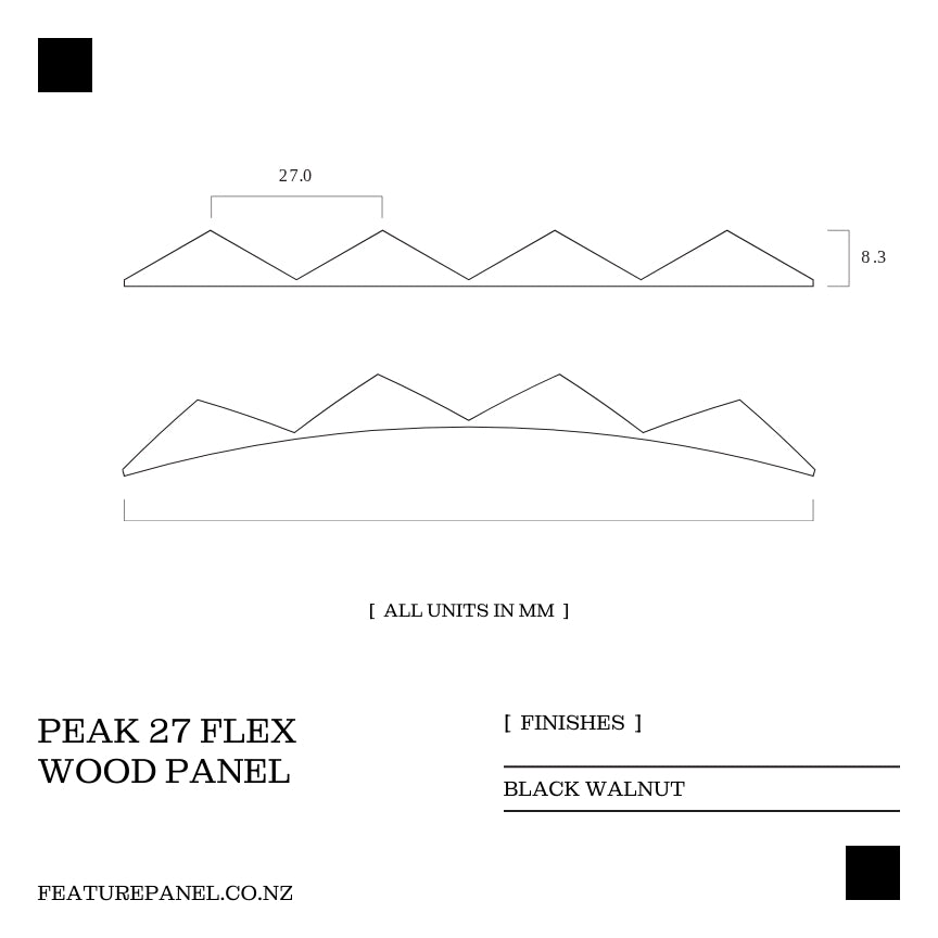 Peak Flex Black Walnut Wood Panel - Peak 27 Flex