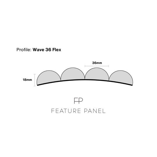 Wave Flex Poplar Wood Panel - Wave 36 Flex