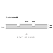 Ridge Primed Wood Panel - Ridge 27