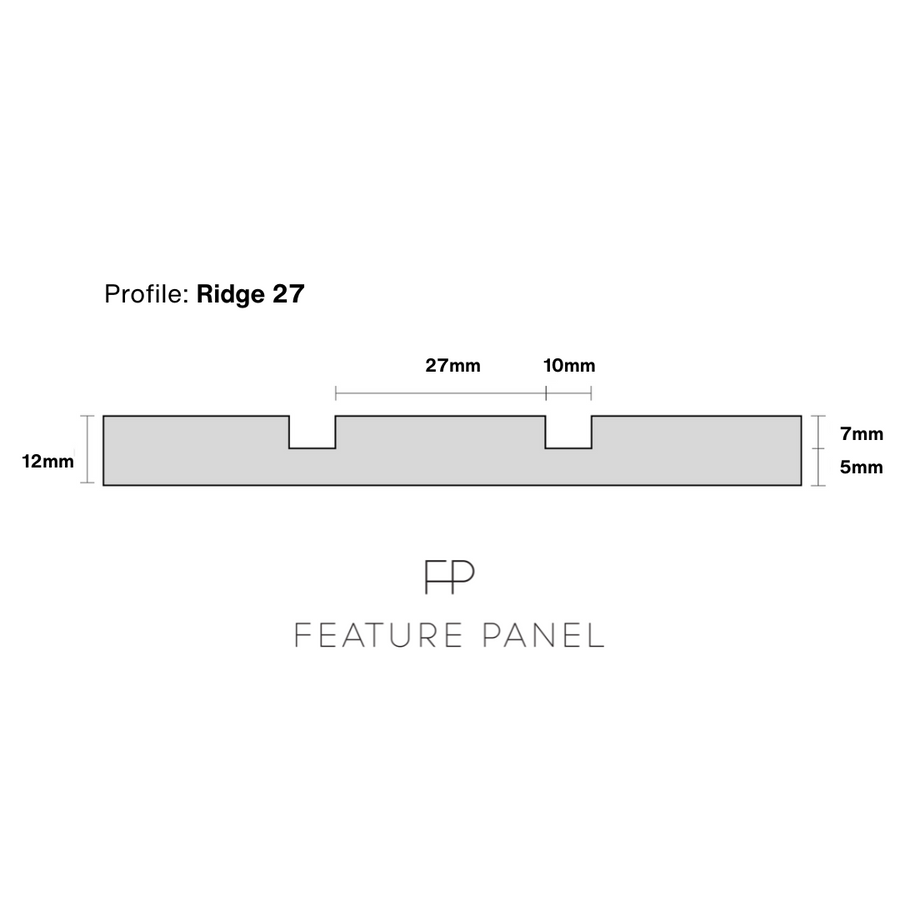 Ridge Primed Wood Panel - Ridge 27