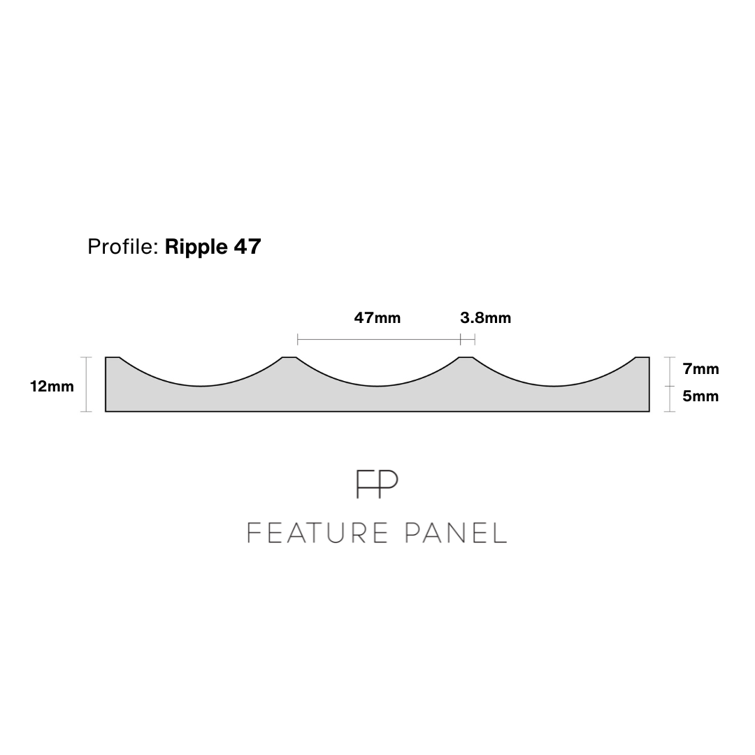 Ripple Panelled Wood Feature Panel | Fluted Wall Panels