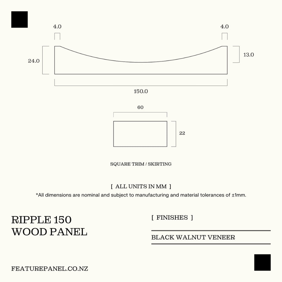 RIPPLE 150 FLOW WOOD PANEL