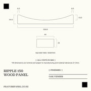 RIPPLE 150 FLOW WOOD PANEL