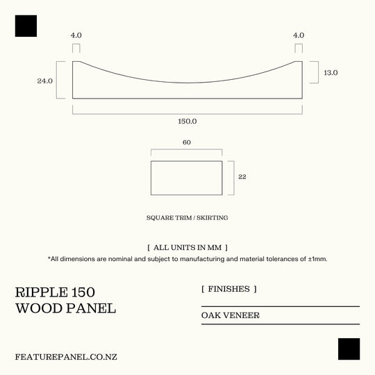 RIPPLE 150 FLOW WOOD PANEL