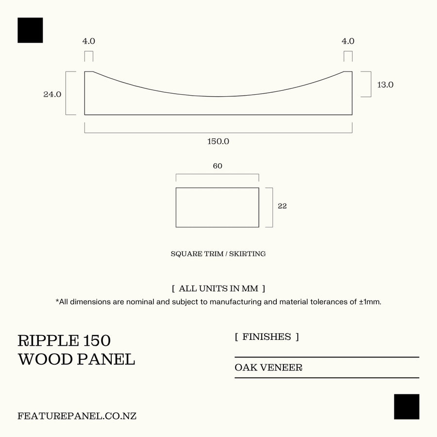 RIPPLE 150 FLOW WOOD PANEL