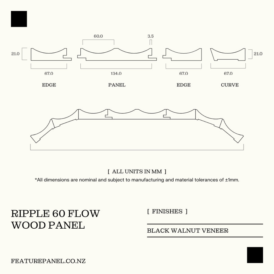 RIPPLE 60 FLOW WOOD PANEL
