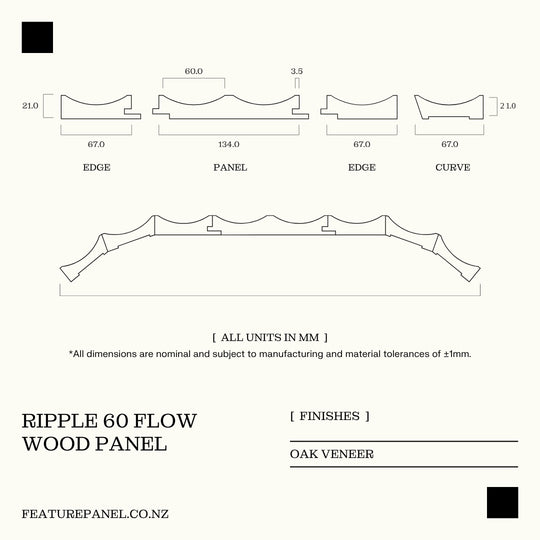 RIPPLE 60 FLOW WOOD PANEL