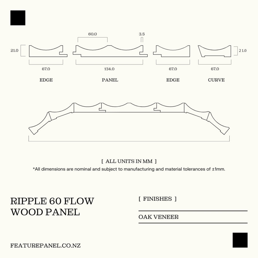 RIPPLE 60 FLOW WOOD PANEL