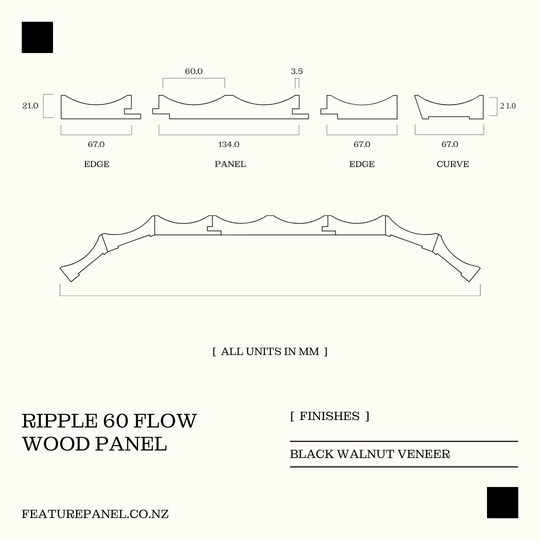 RIPPLE 60 FLOW WOOD PANEL