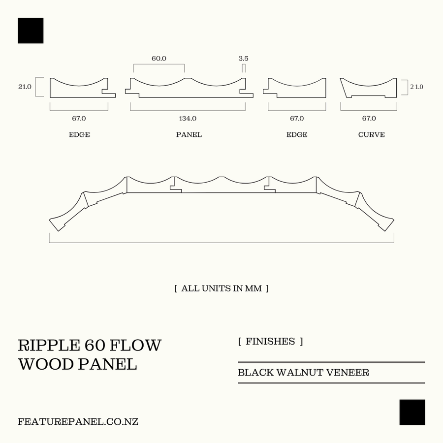RIPPLE 60 FLOW WOOD PANEL