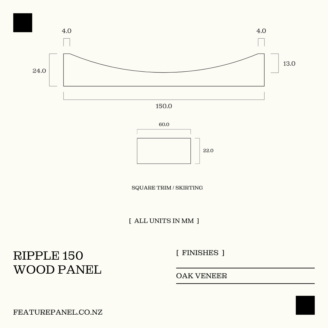 RIPPLE 150 FLOW WOOD PANEL – Feature Panel