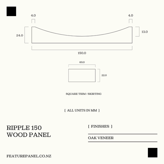 RIPPLE 150 WOOD PANEL