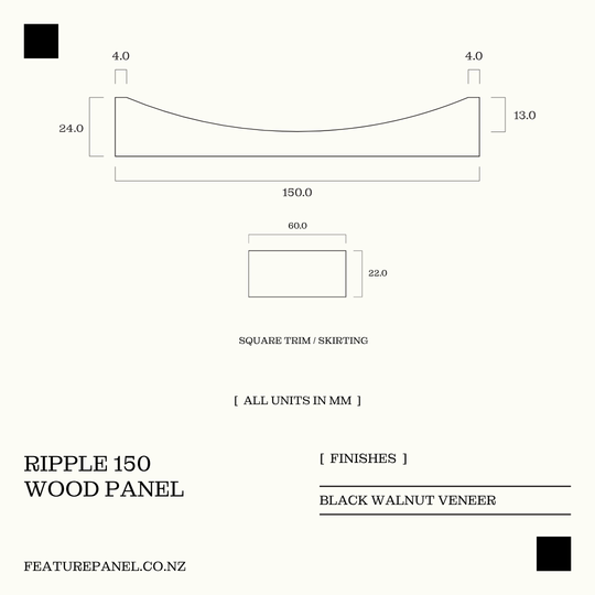 RIPPLE 150 FLOW WOOD PANEL