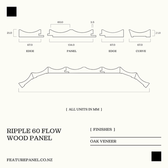 RIPPLE 60 FLOW WOOD PANEL