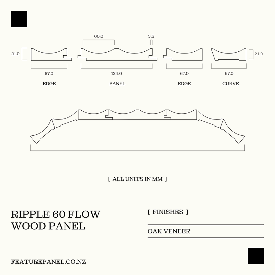 RIPPLE 60 FLOW WOOD PANEL