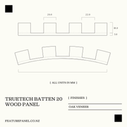 TRUETECH BATTEN 20 WOOD PANEL
