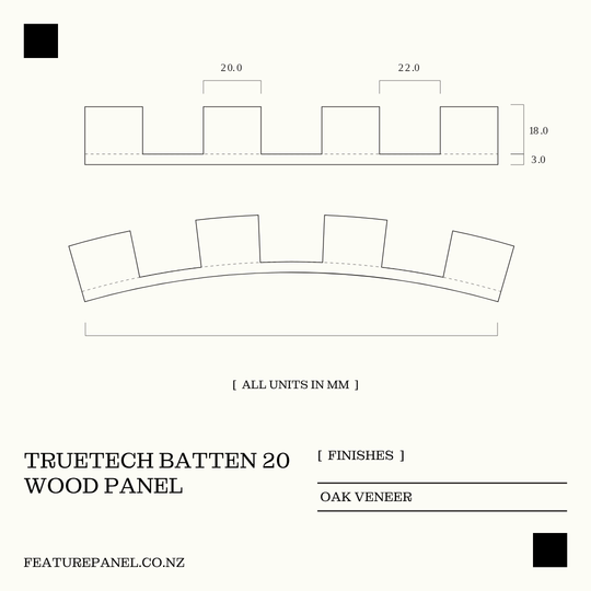 TRUETECH BATTEN 20 WOOD PANEL