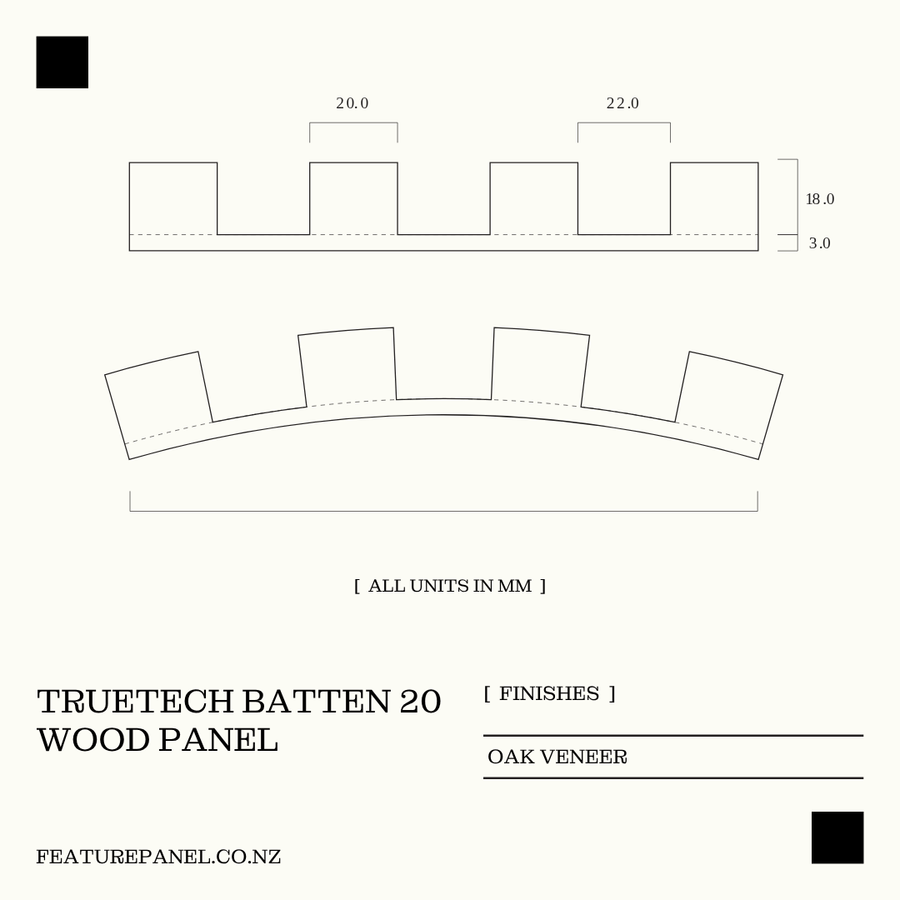 TRUETECH BATTEN 20 WOOD PANEL