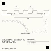 TRUETECH BATTEN 30 WOOD PANEL