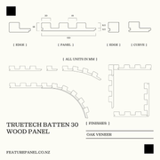 TRUETECH BATTEN 30 WOOD PANEL