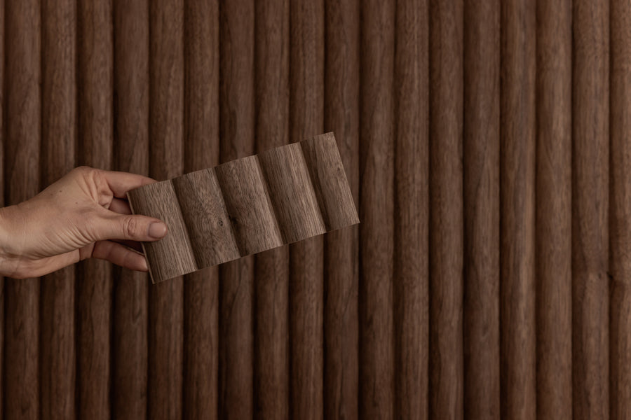 Wave Flex Black Walnut Wood Panel- Wave 33 Flex