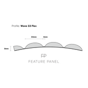 Wave Flex Black Walnut Wood Panel- Wave 33 Flex