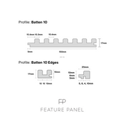 Batten Black Walnut T&G Wood Panel -  Batten 10 PRE ORDER