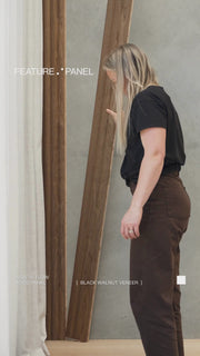 Wave 41 Flow Black Walnut Wood Panel - Wave 41 Flow